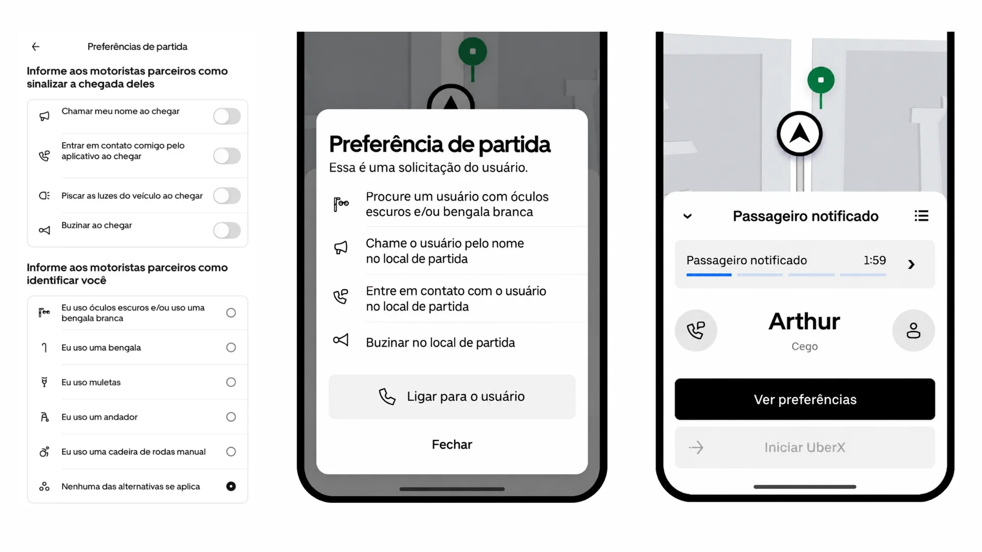 Uber lança nova função que facilita embarque de idosos e pessoas com deficiência