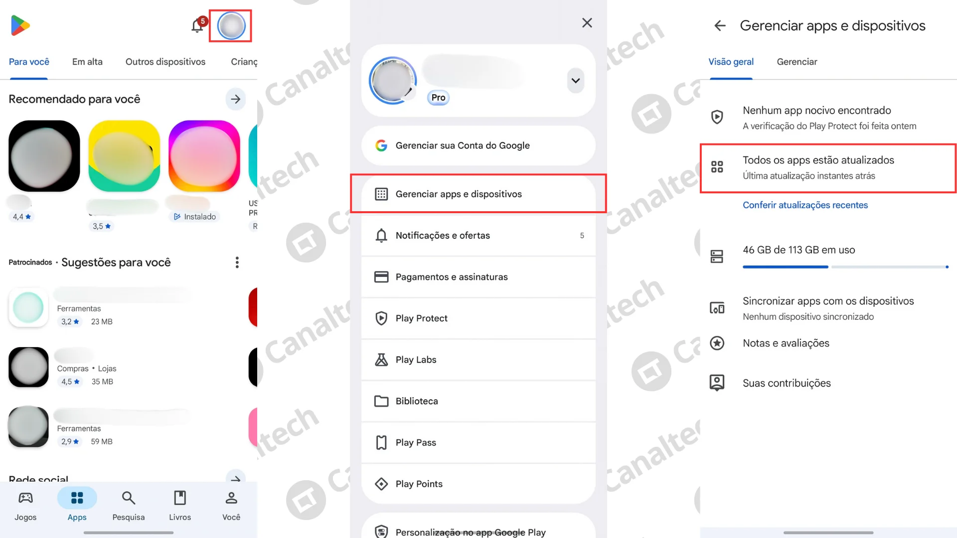Como atualizar apps no Android