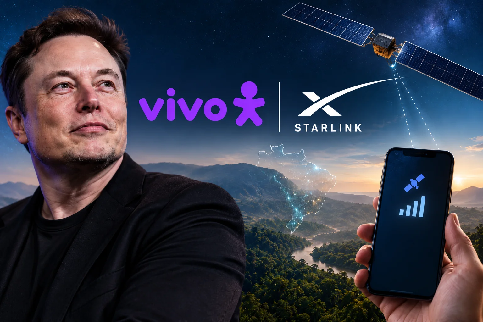 Anatel libera Starlink sem antena direto no celular para Vivo até 2029