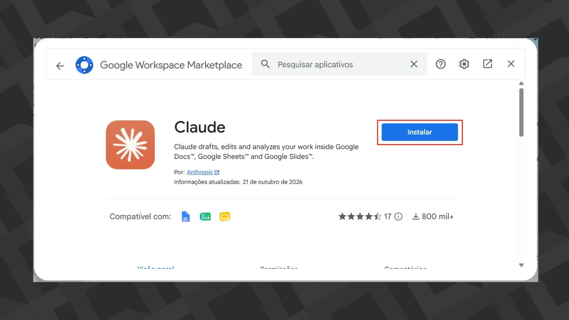 Conectar o Claude no Google Planilhas