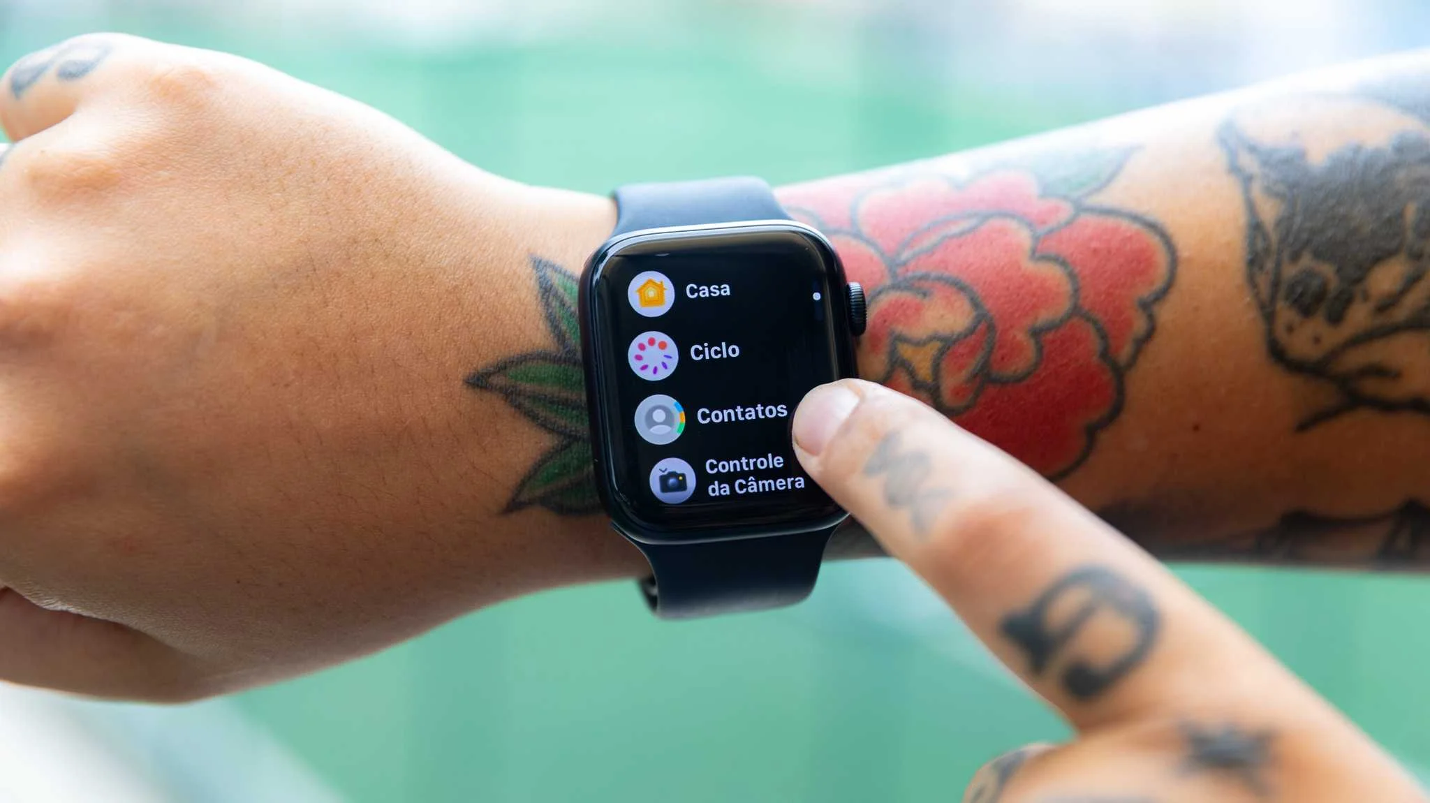 Apple Watch 3 SE Tela de Op&ccedil;&otilde;es de App