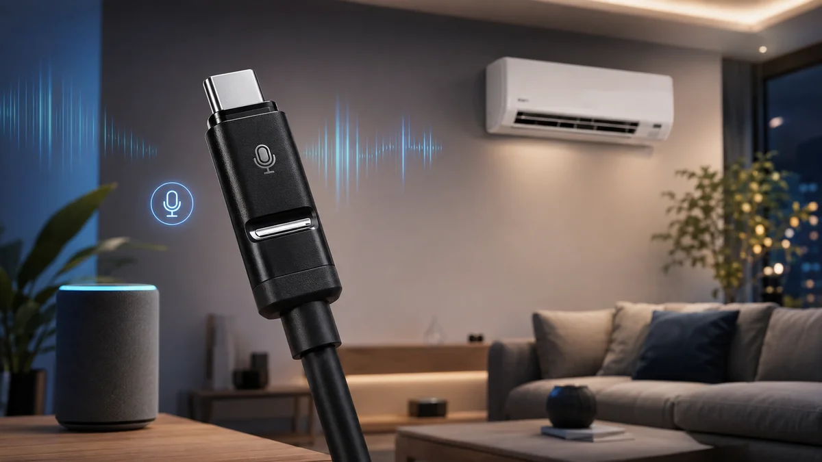 Cabo USB-C promete controlar qualquer ar-condicionado por comandos de voz