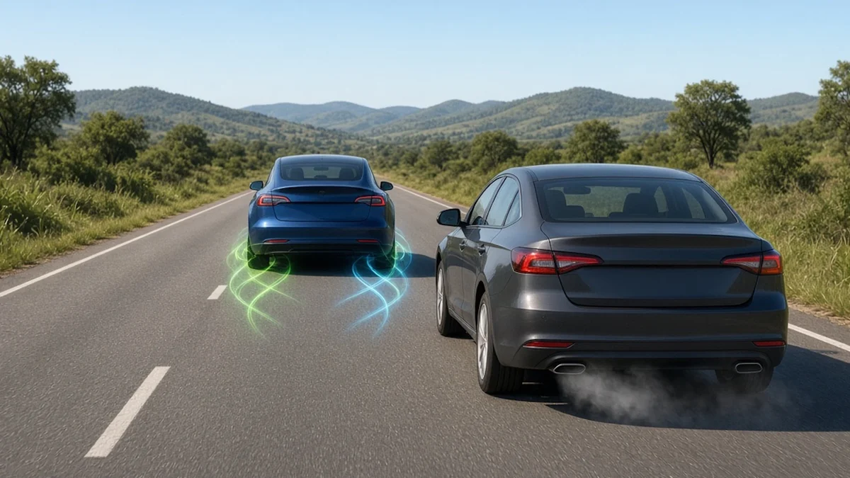 Como o carro de trás sabe que um elétrico está freando sem pisar no pedal?