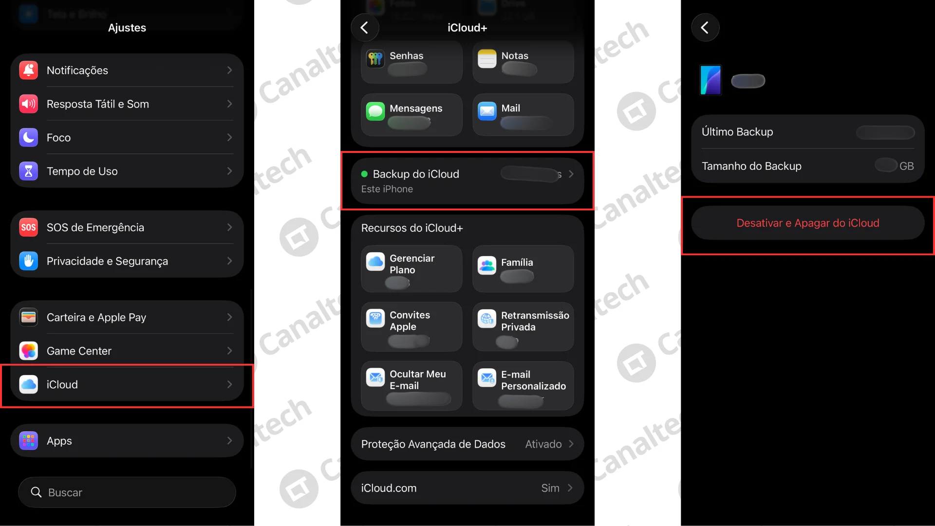 Como apagar backup do iCloud