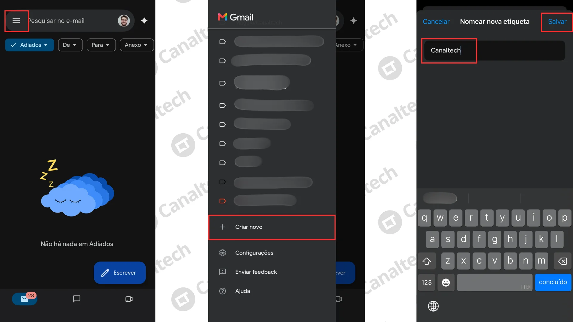 Como criar marcadores no Gmail