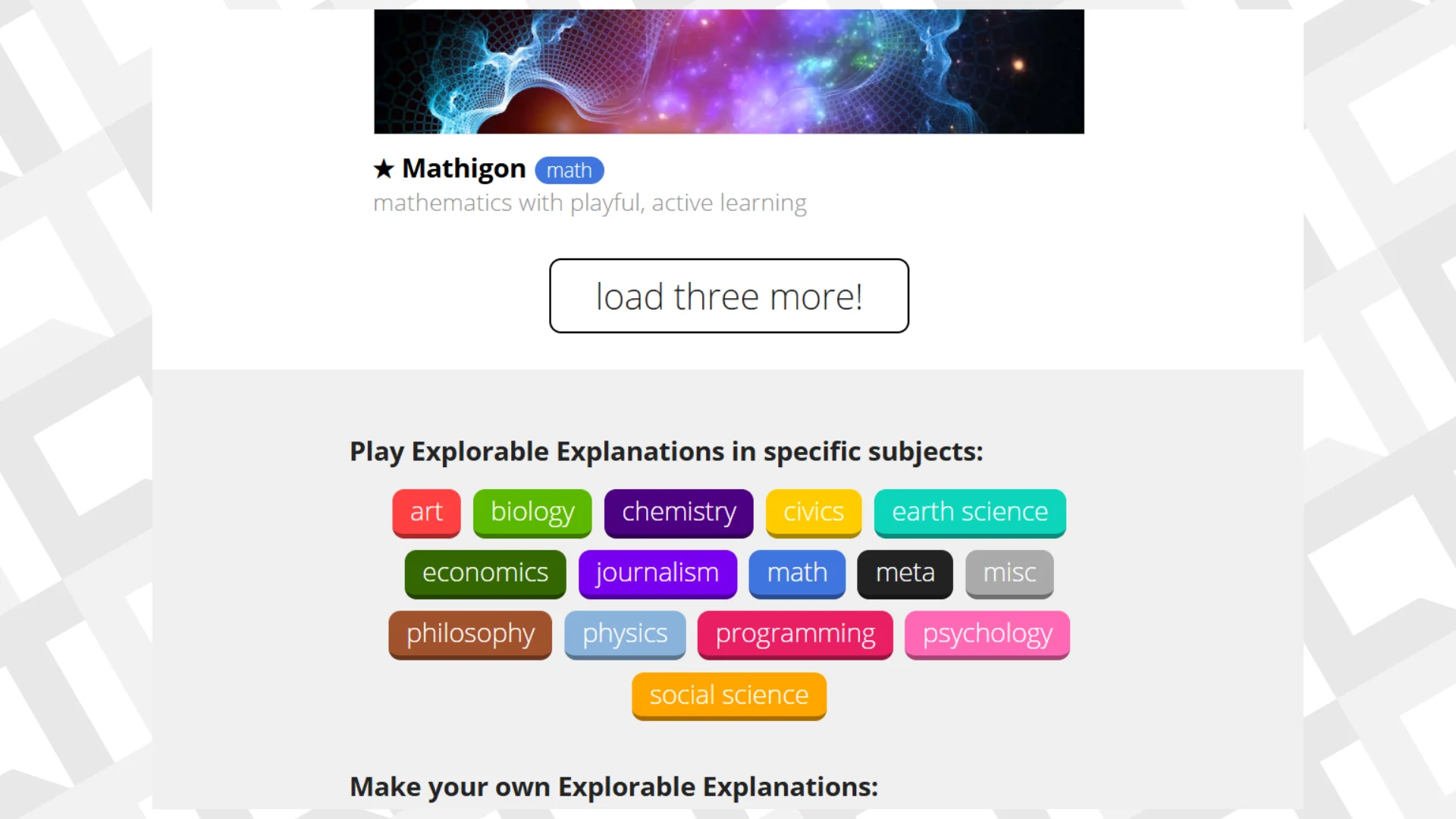 Explorables