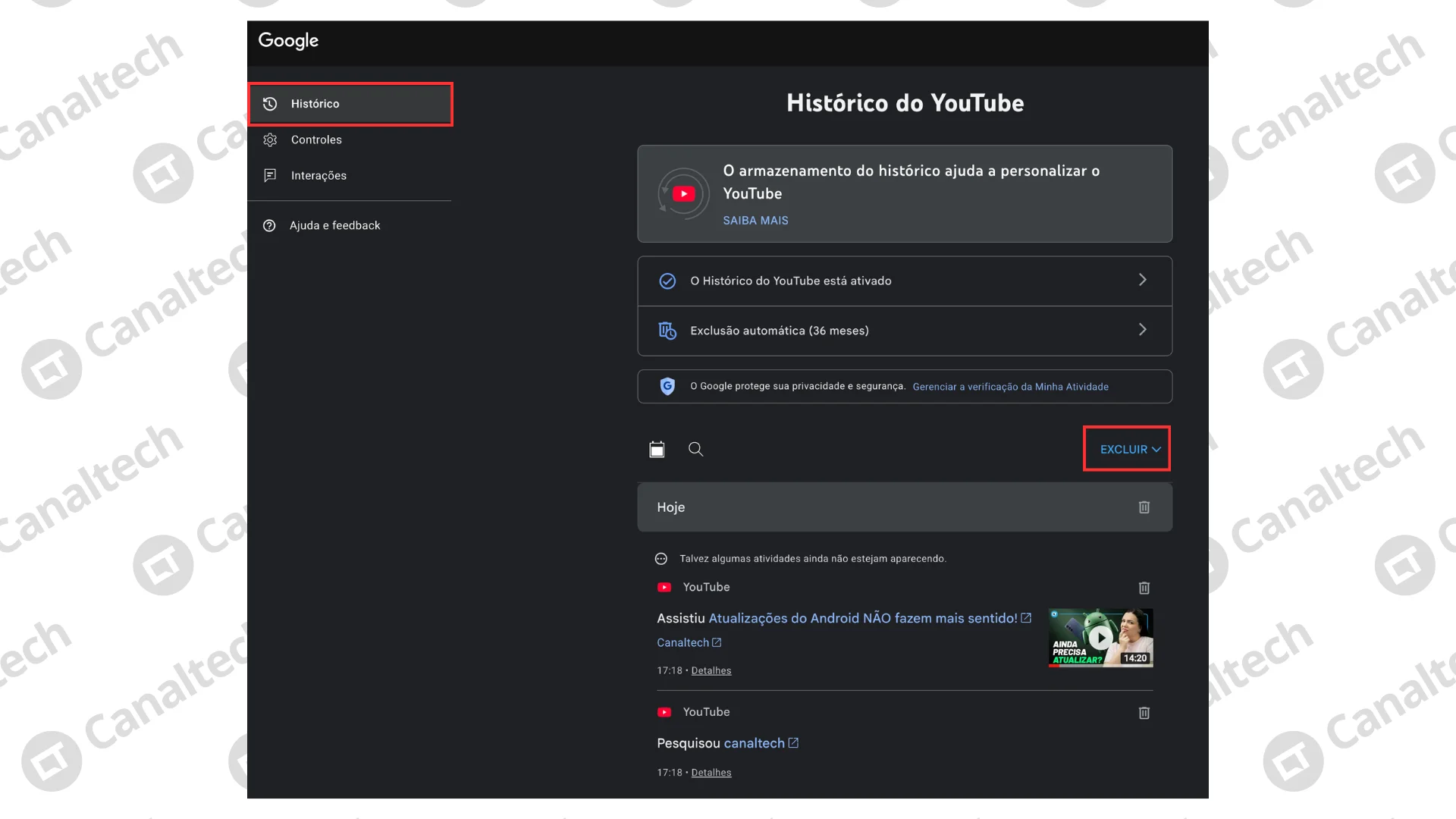 Histórico do YouTube: como limpar, pausar e gerenciar pesquisas e exibições