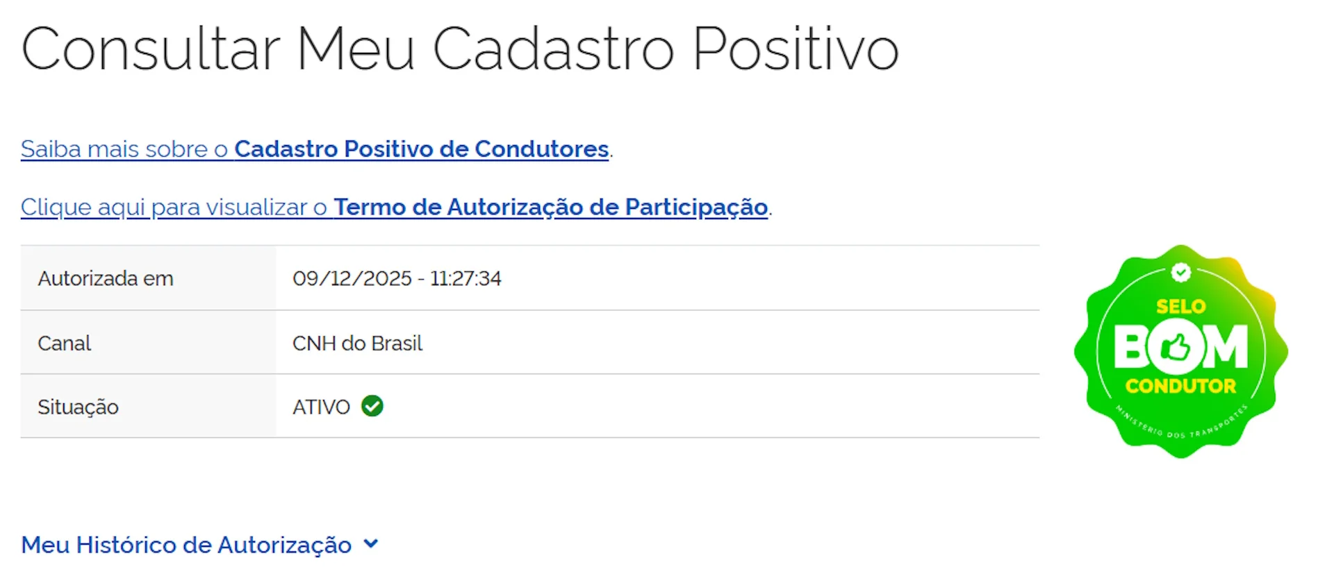 cadastro positivo cnh