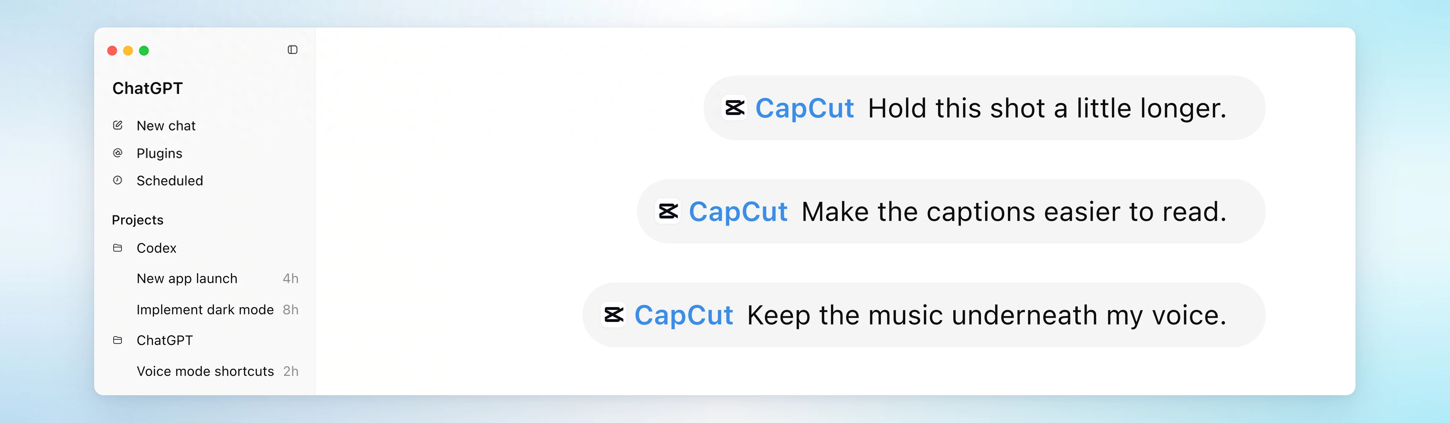 CapCut anuncia ferramentas de IA e integração com o ChatGPT