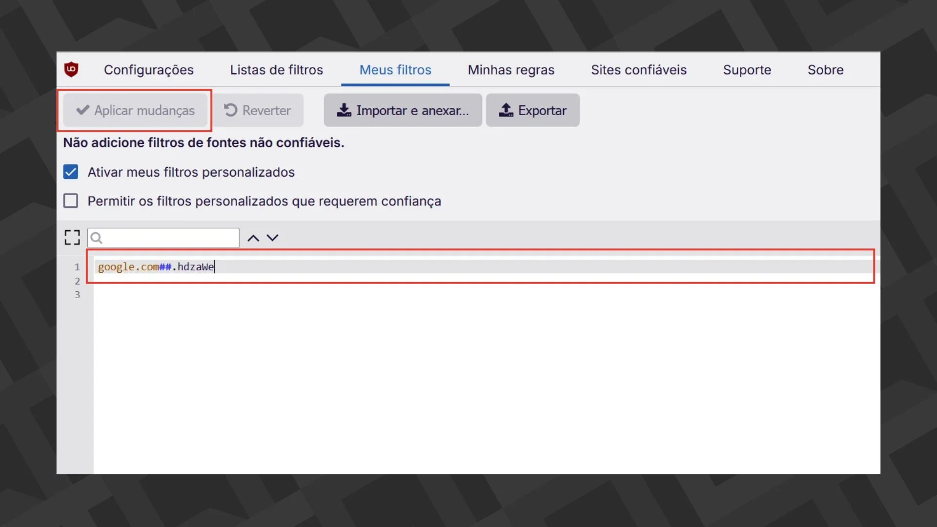 meus filtros uBlock Origin