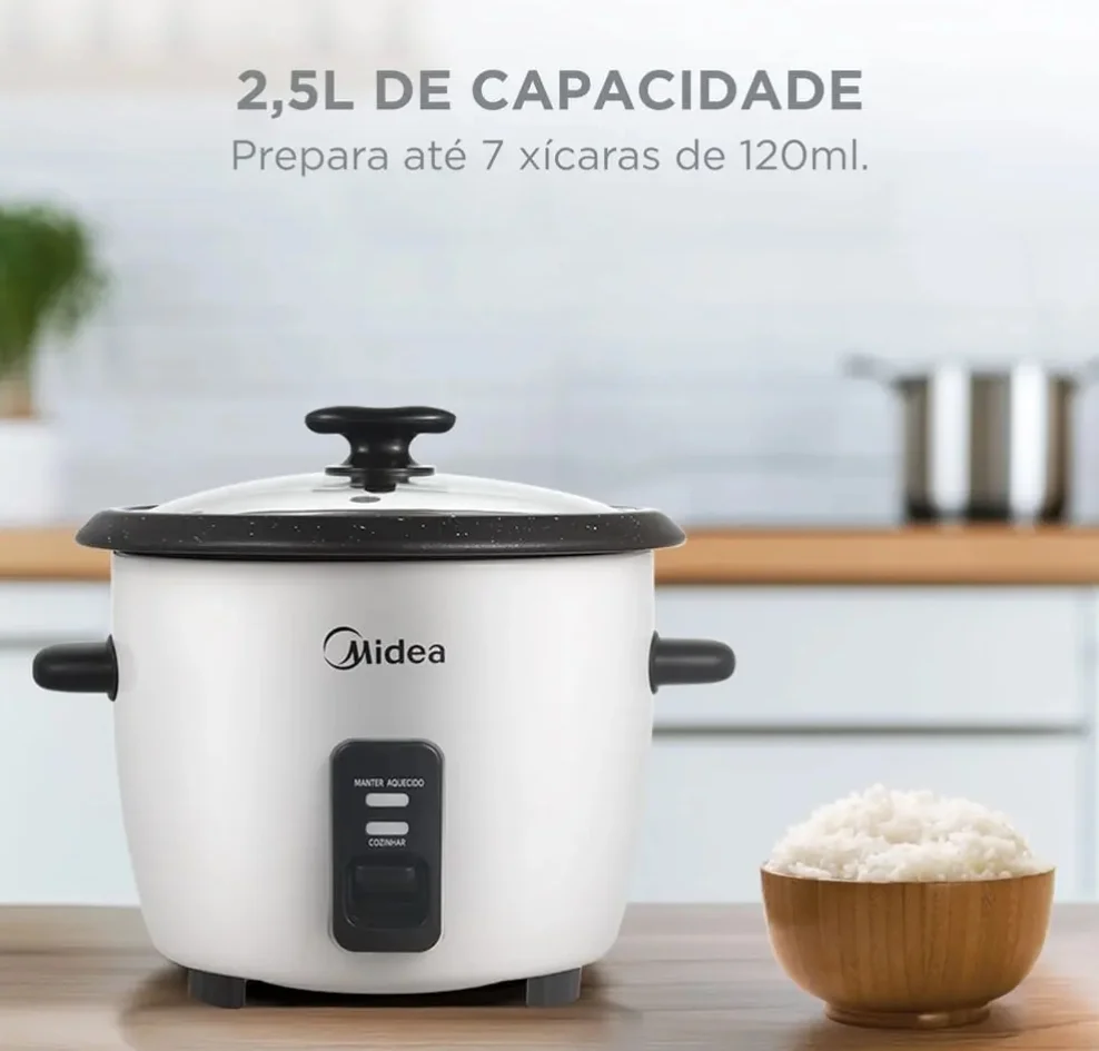 Midea reduz preço da panela elétrica de arroz para R$ 125,10 no Mercado Livre