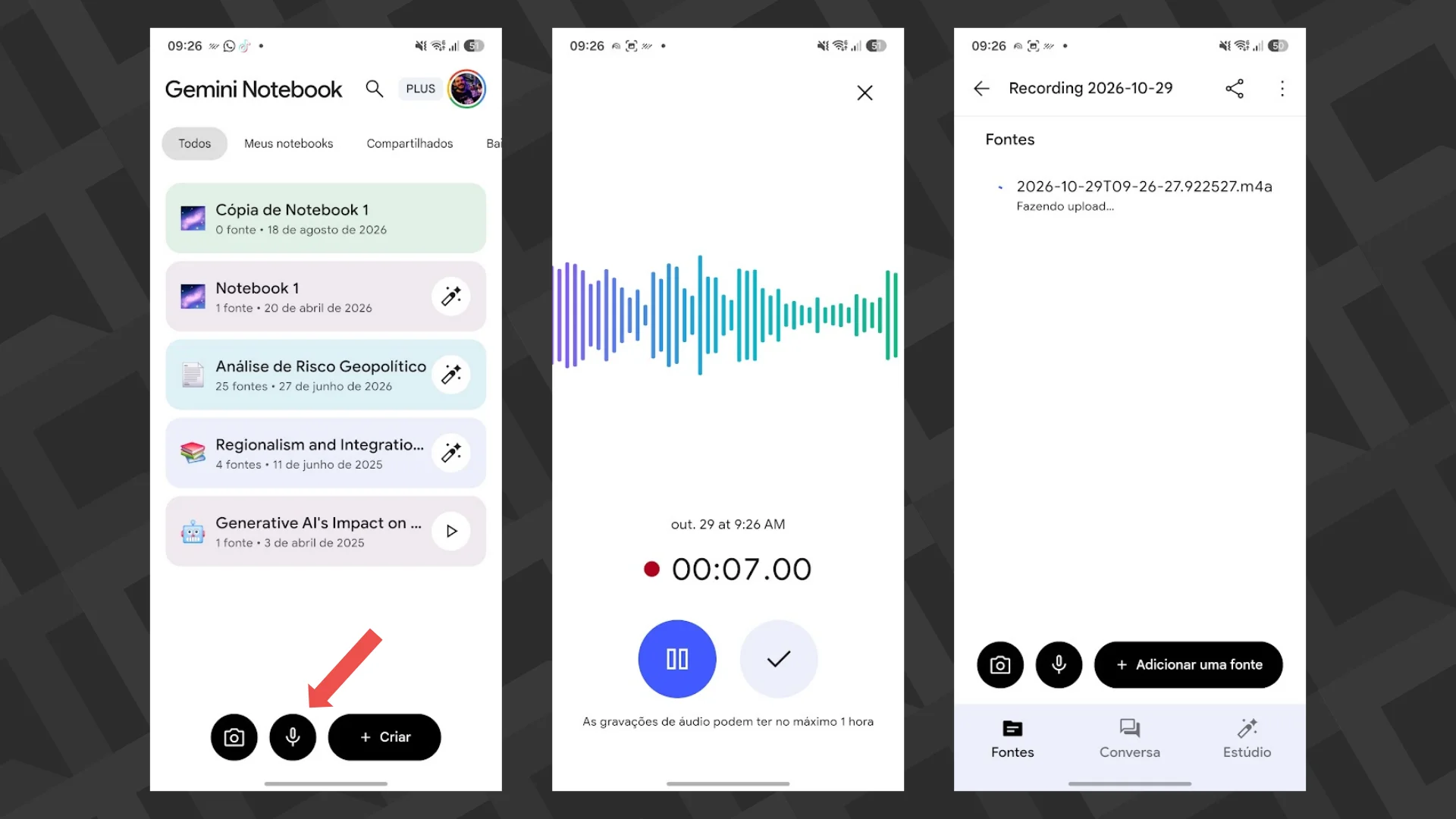 Gemini Notebook graba reuniões e aulas diretamente no celular sem upload