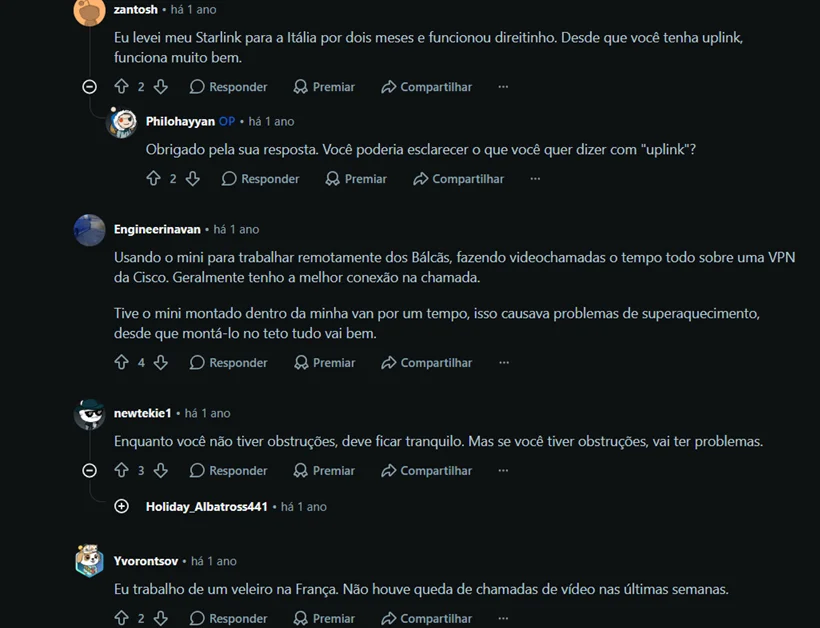 Trabalhar viajando: Starlink dá conta de chamada de vídeo e downloads pesados?