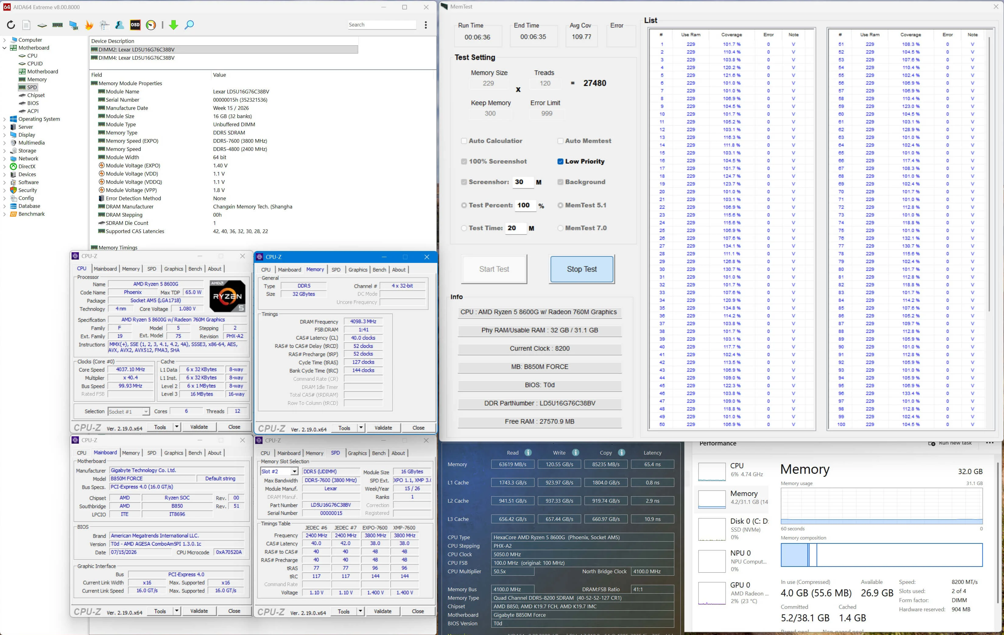 Placas AMD e Intel da Gigabyte ganham compatibilidade com DDR5 da chinesa CXMT