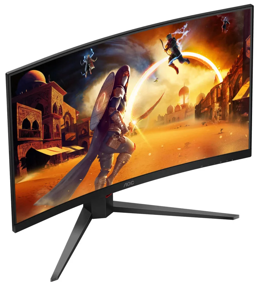 AOC revela monitor curvo com taxa de atualização tripla de até 500 Hz