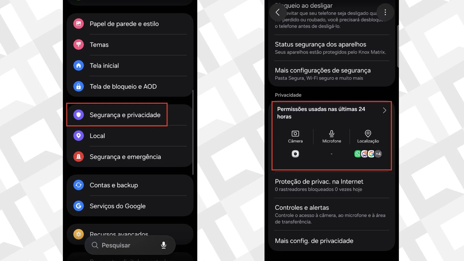 Seguran&ccedil;a e privacidade Android