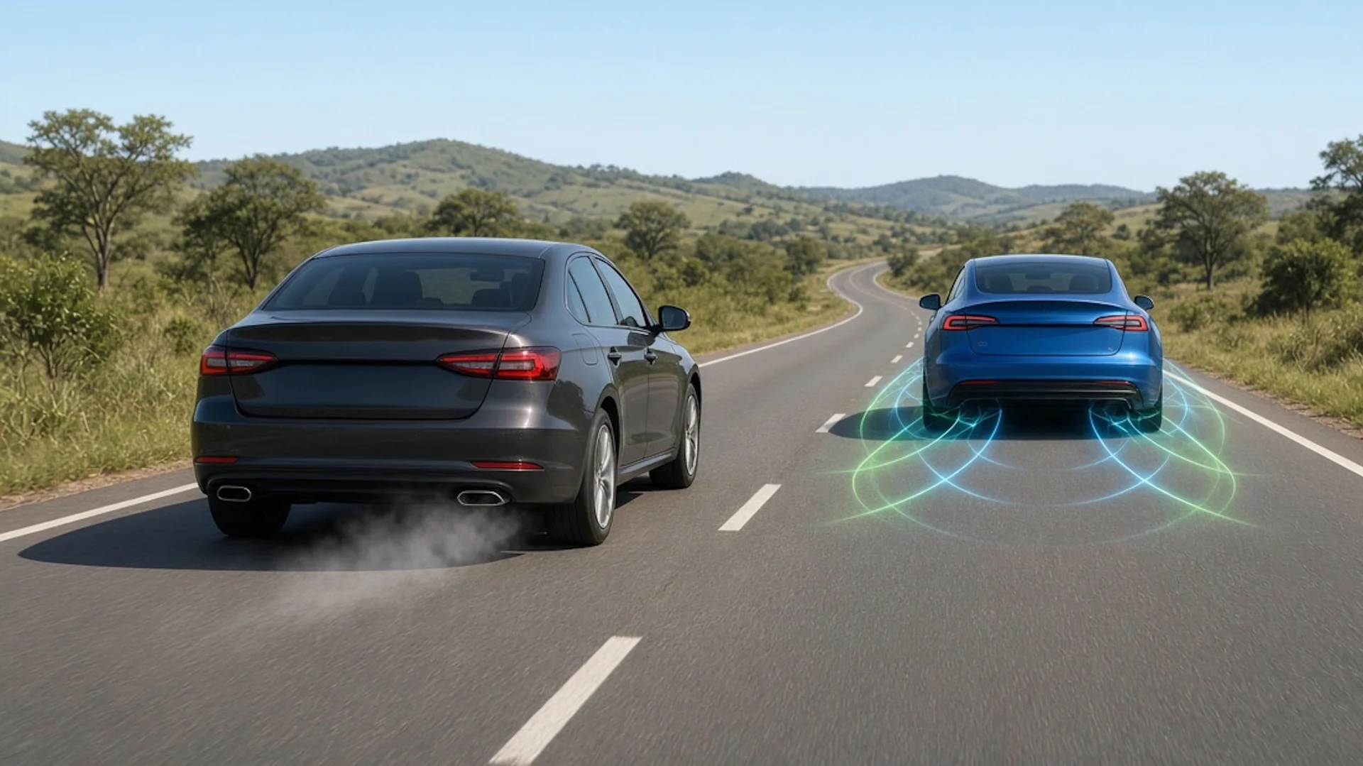 Como o carro de trás sabe que um elétrico está freando sem pisar no pedal?