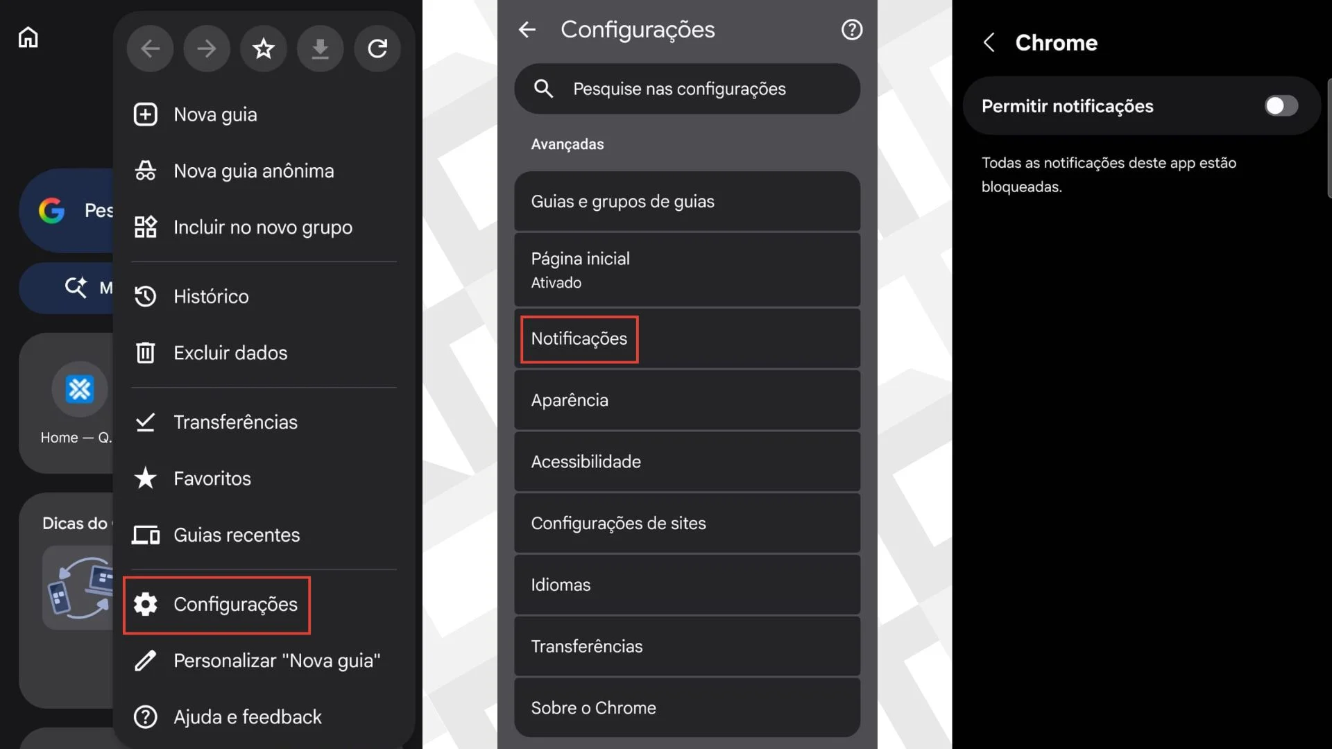 Notifica&ccedil;&otilde;es no Google Chrome