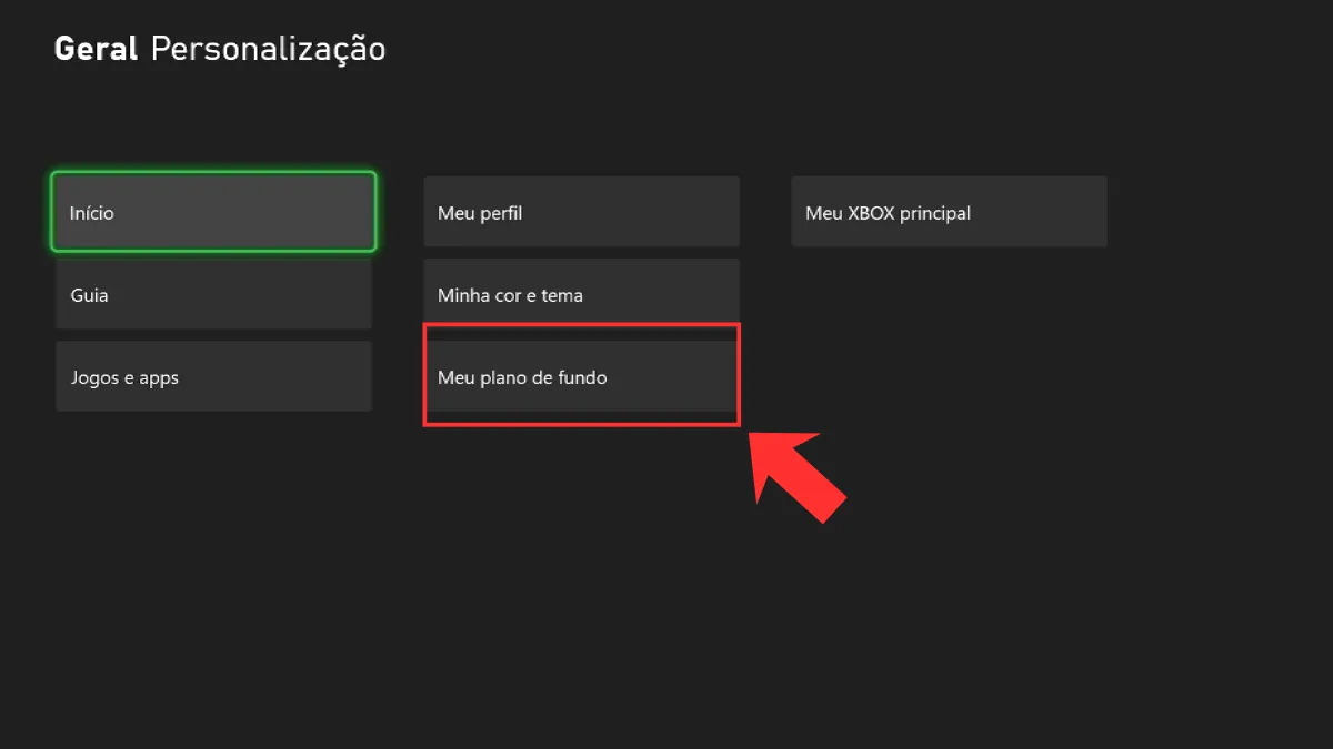Tutorial plano de fundo XBOX cores sólidas 2
