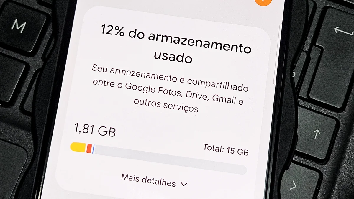 O que acontece ao atingir os 15 GB de armazenamento gratuito da conta Google?