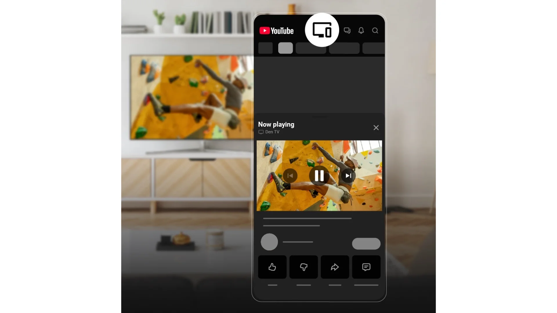 Novo recurso do YouTube permite usar app na TV e no celular ao mesmo tempo