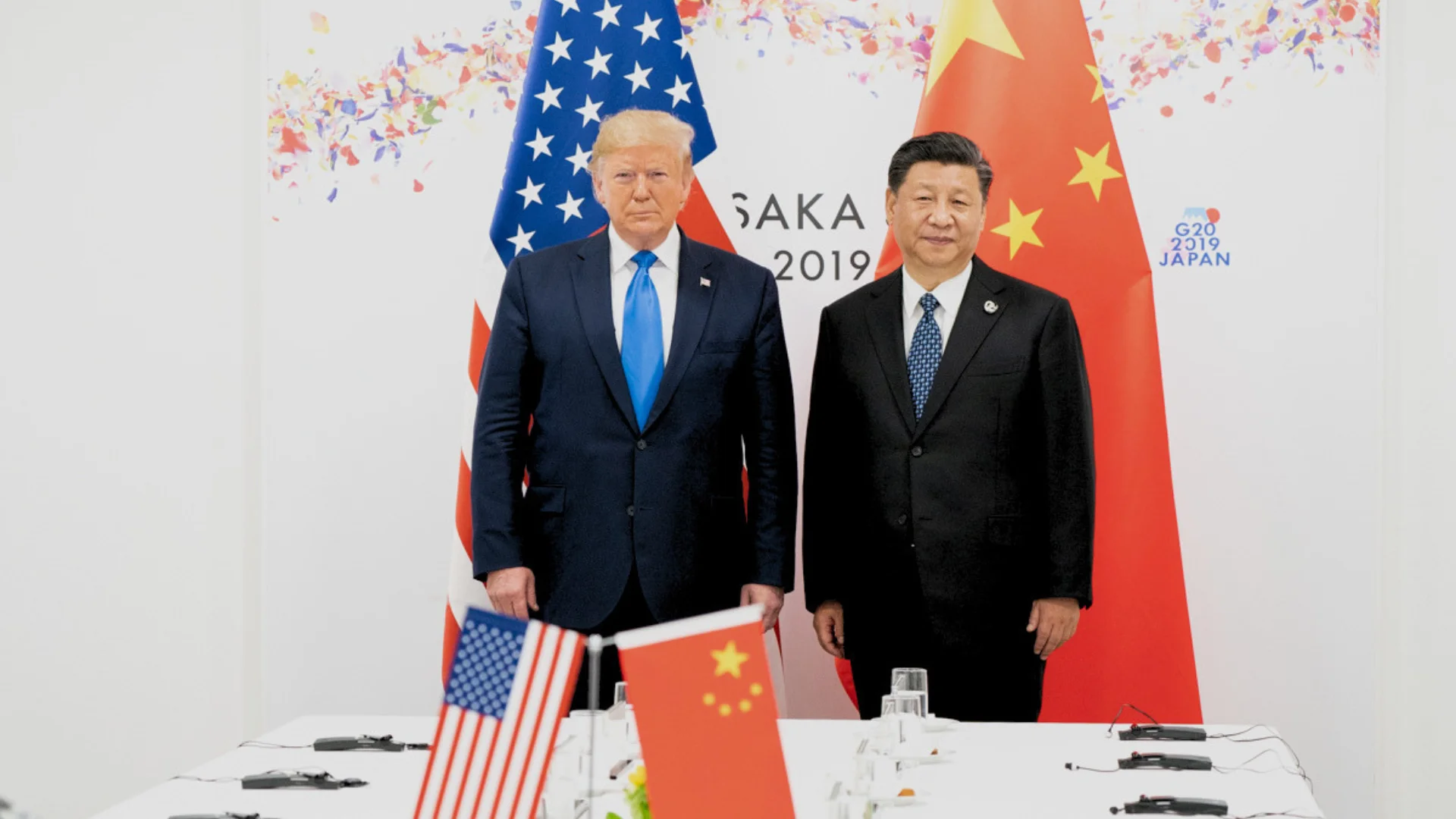 Trump e Xi Jinping em Osaka, durante G20
