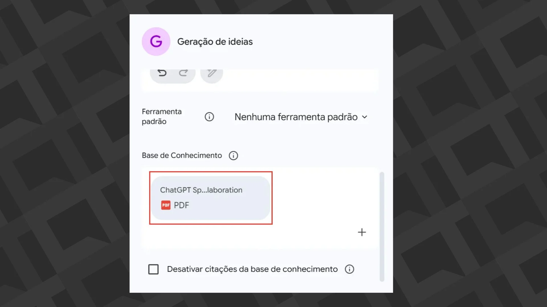 Salvar arquivos do Gemini Gem