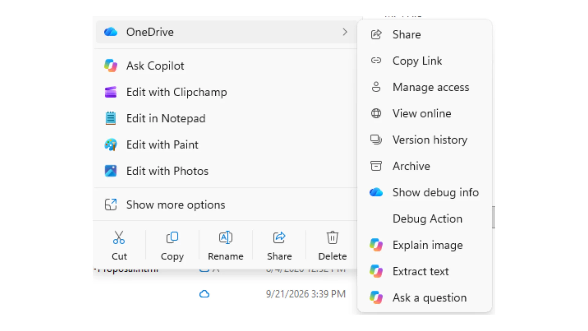 Copilot Windows a&ccedil;&otilde;es removidas