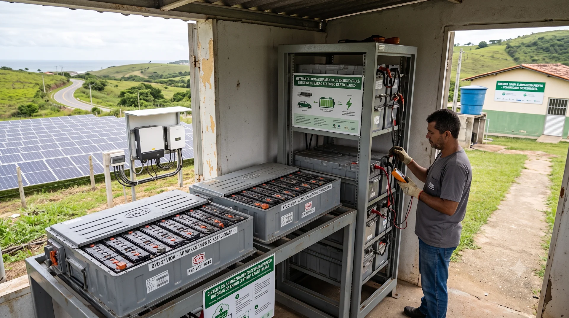 O que acontece com a bateria de um carro elétrico quando acaba a vida útil?