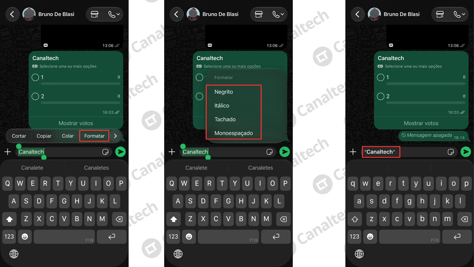 Como formatar texto no WhatsApp
