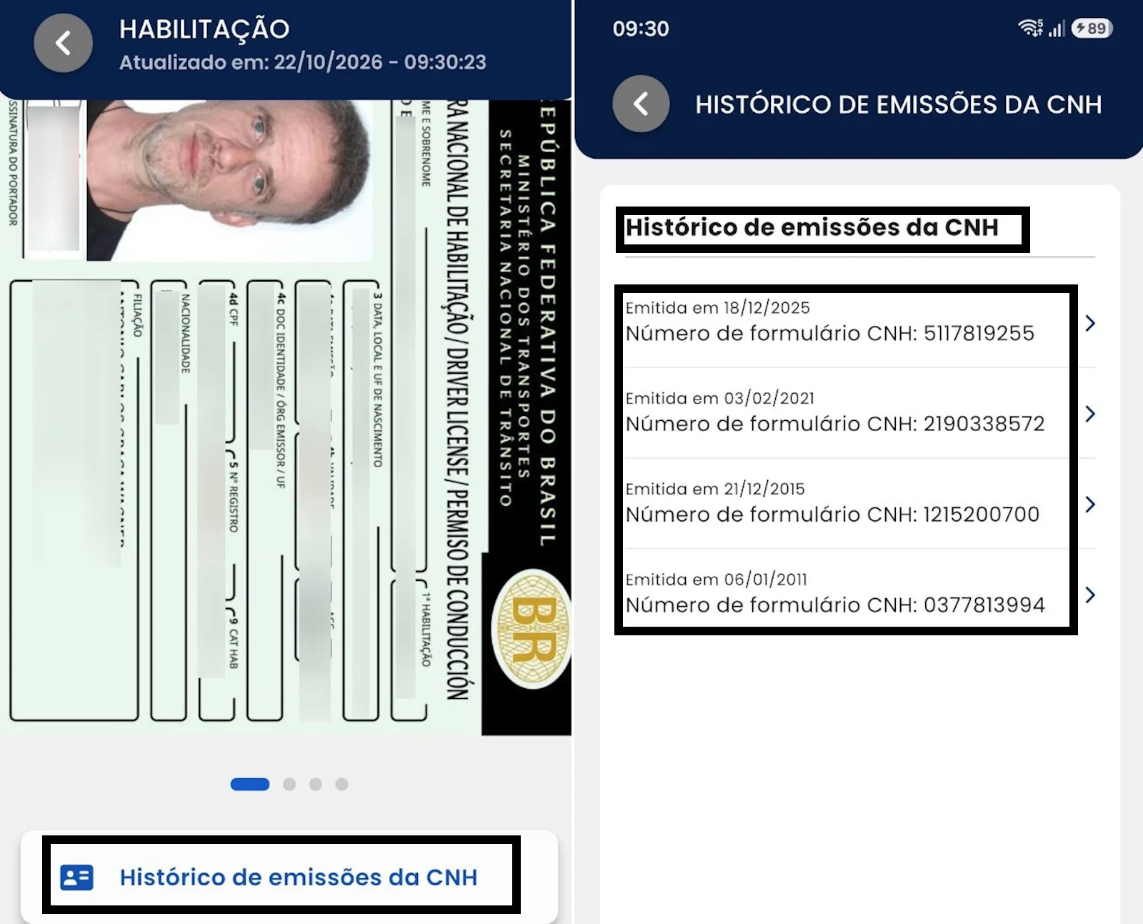 CNH hist&oacute;rico 