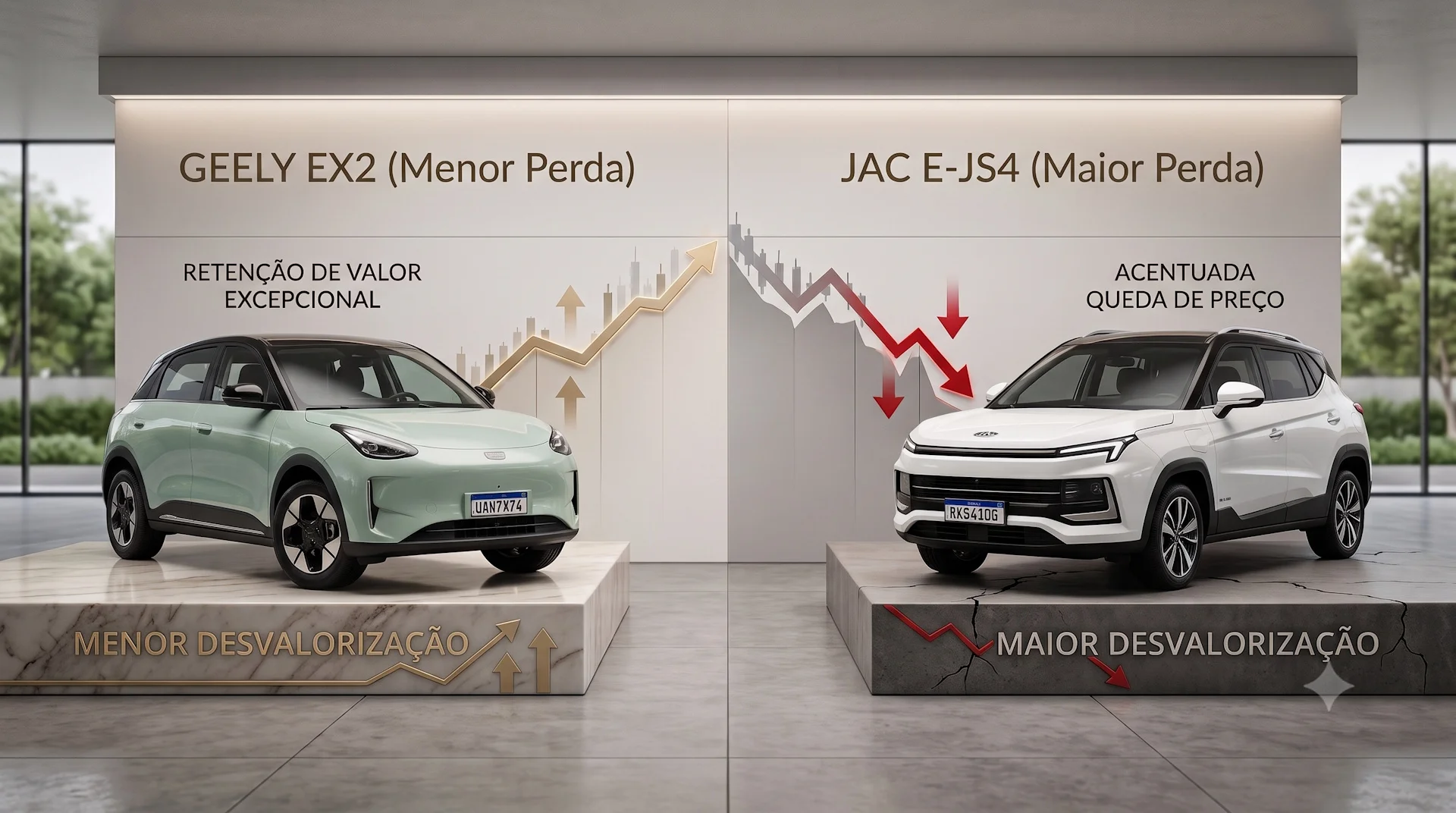 Por que importa: Carros elétricos que mais e menos desvalorizam no Brasil em 2026