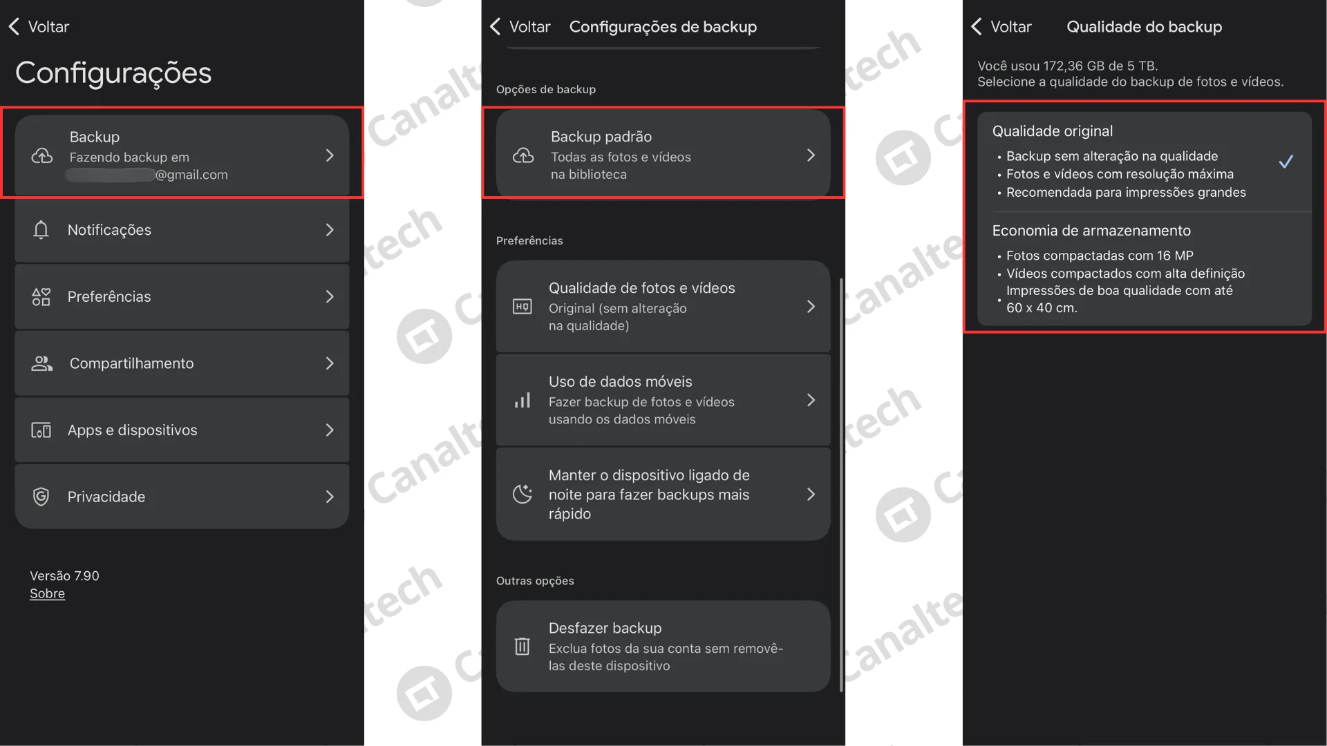 Como mudar a qualidade de backup do Google Fotos