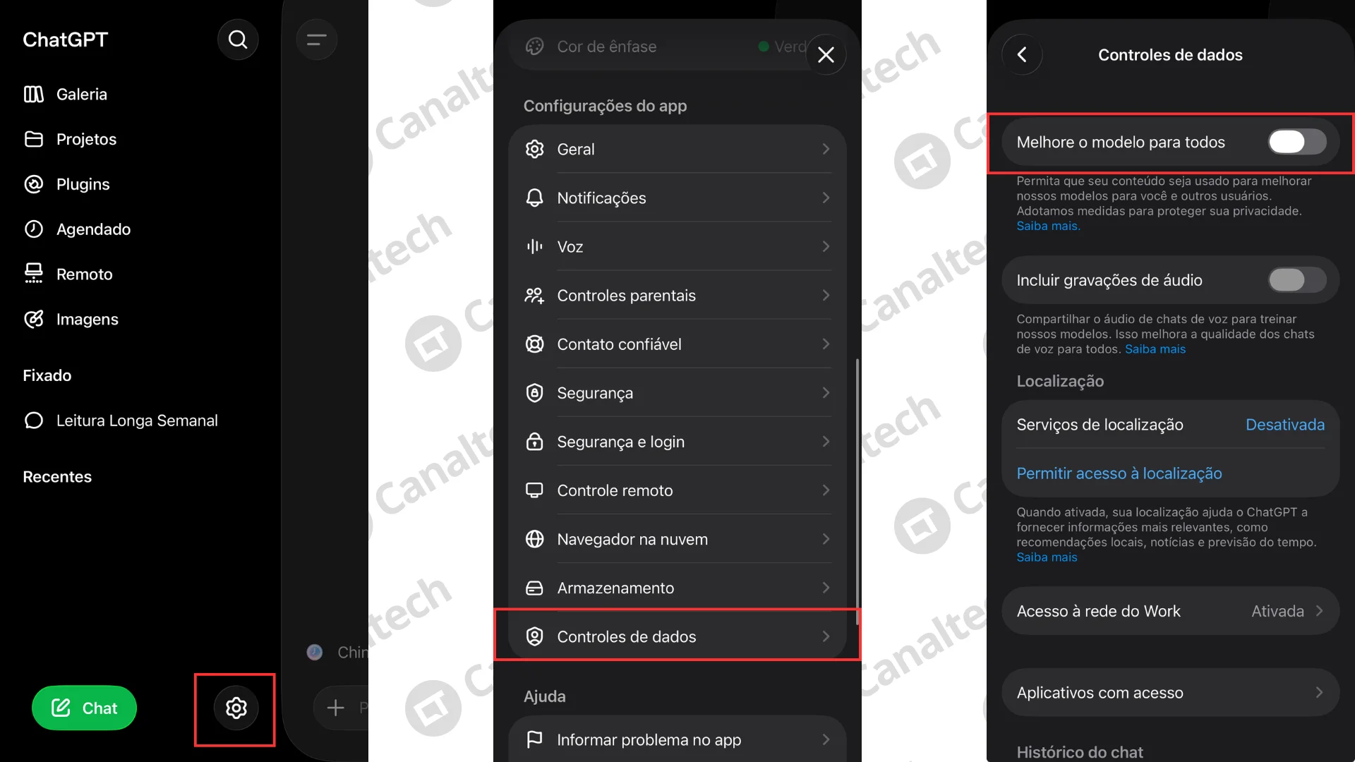 Como desativar o treinamento no ChatGPT