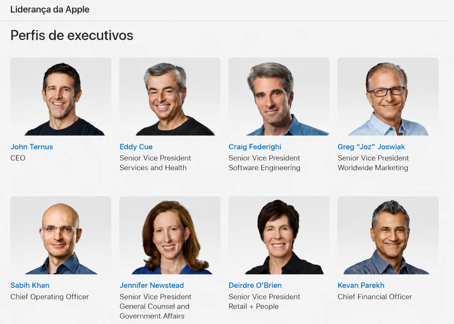 Executivos da Apple