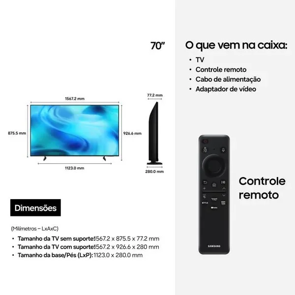 kit samsung UN70U80B450F tv e soundbar