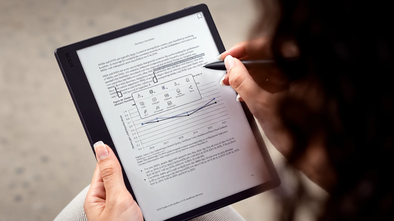 Chinesa cria rival do Kindle Scribe com tela "do tamanho certo"