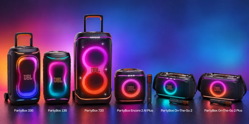 JBL lança caixa de som gigante com 800 W e karaokê com IA
