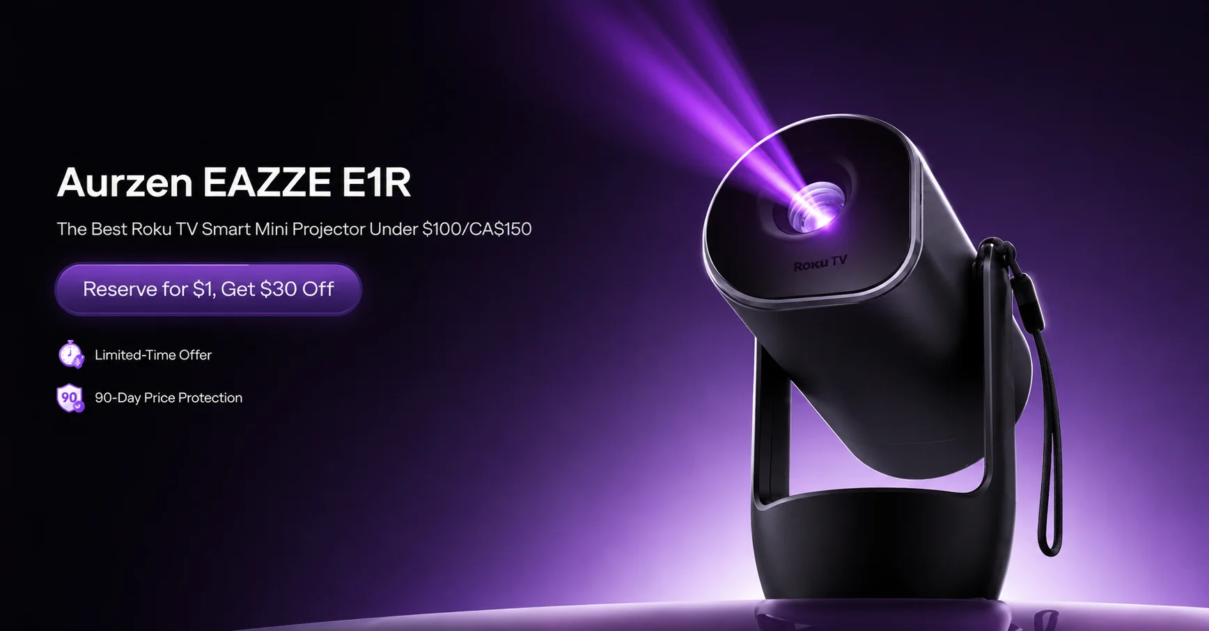 Contexto: Novo mini projetor com Roku embutido custa R$ 360 e dispensa tomada