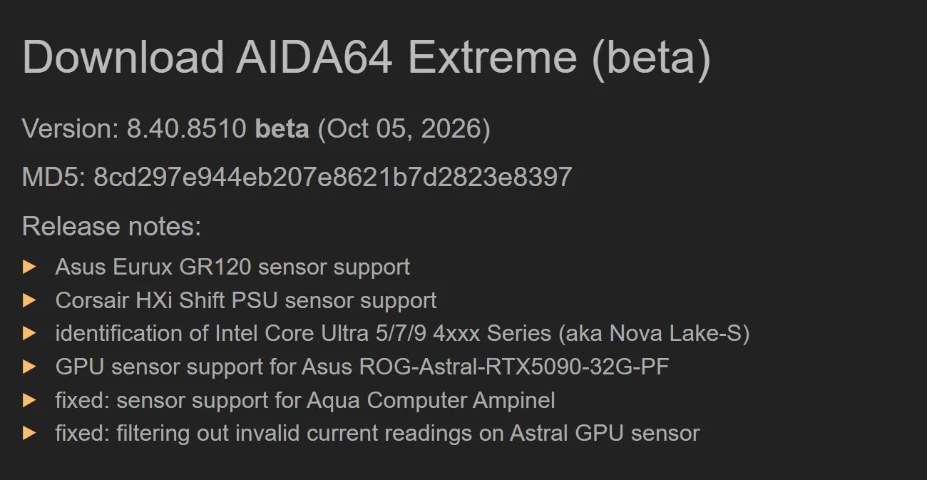 AIDA64 confirma novos processadores Intel Core Ultra 4000; veja o que esperar