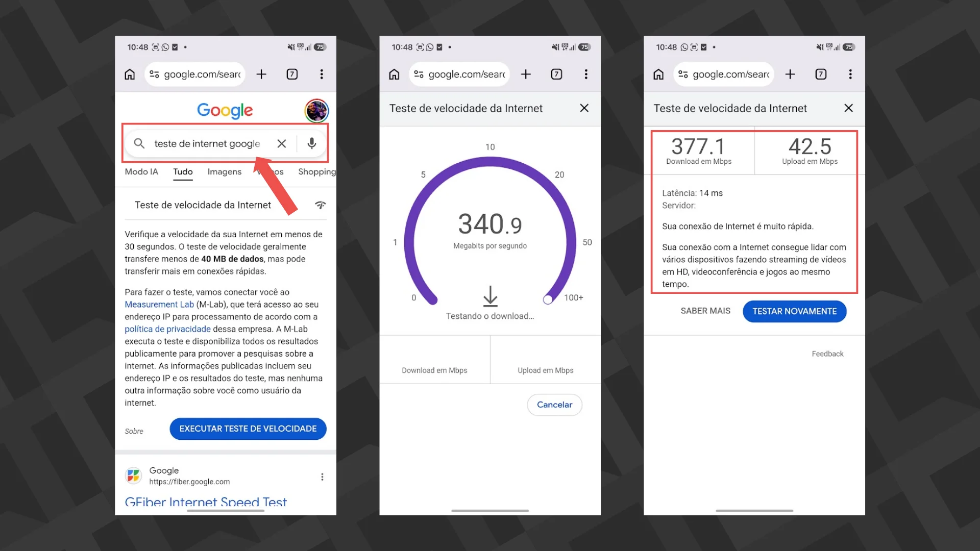google teste velocidade