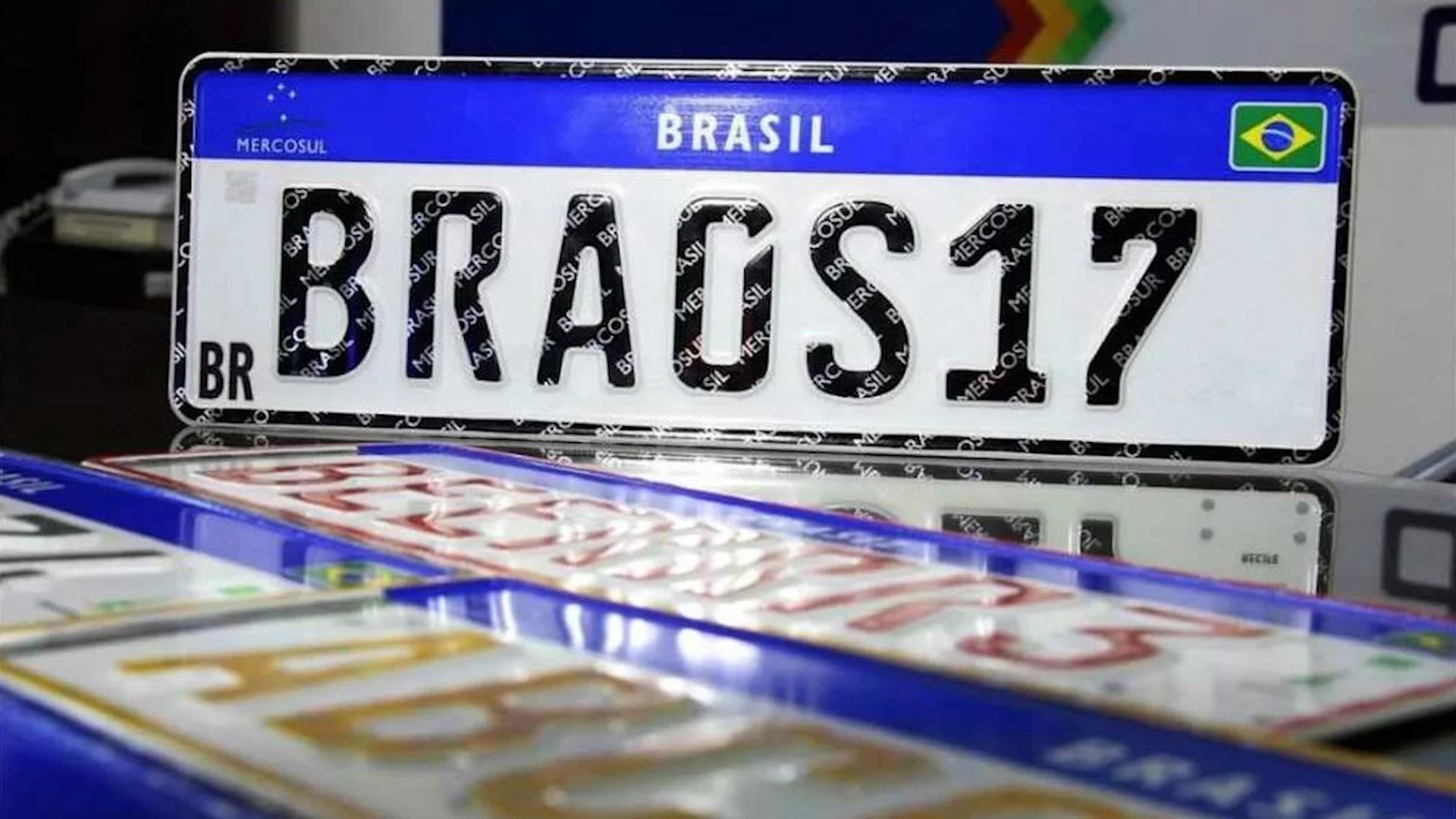 placa padr&atilde;o mercosul
