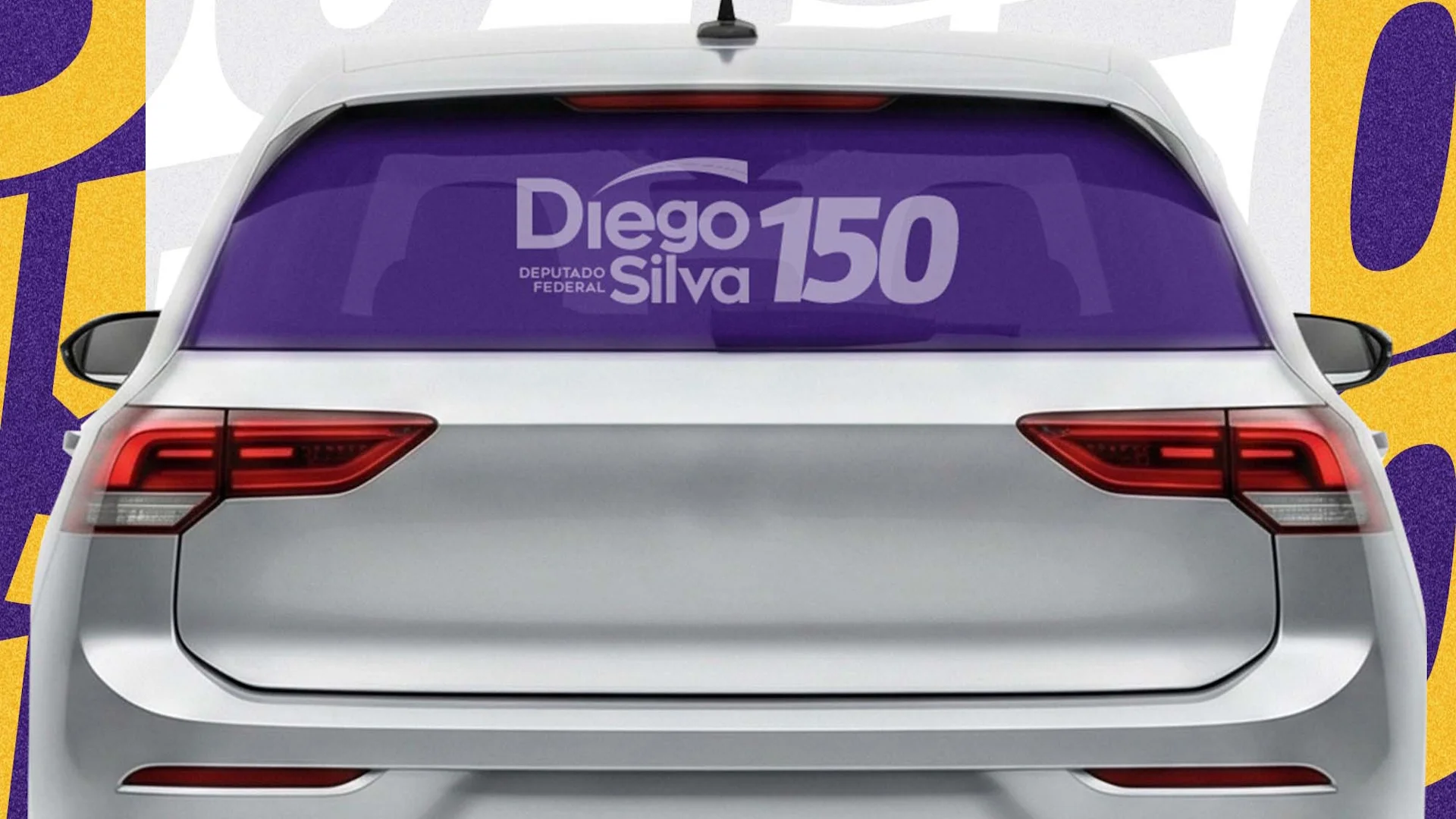 carro  propaganda pol&iacute;tica adesivo