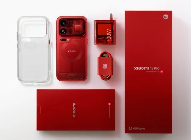 Celular da Xiaomi ganha design vermelho transparente que mostra até “entranhas”