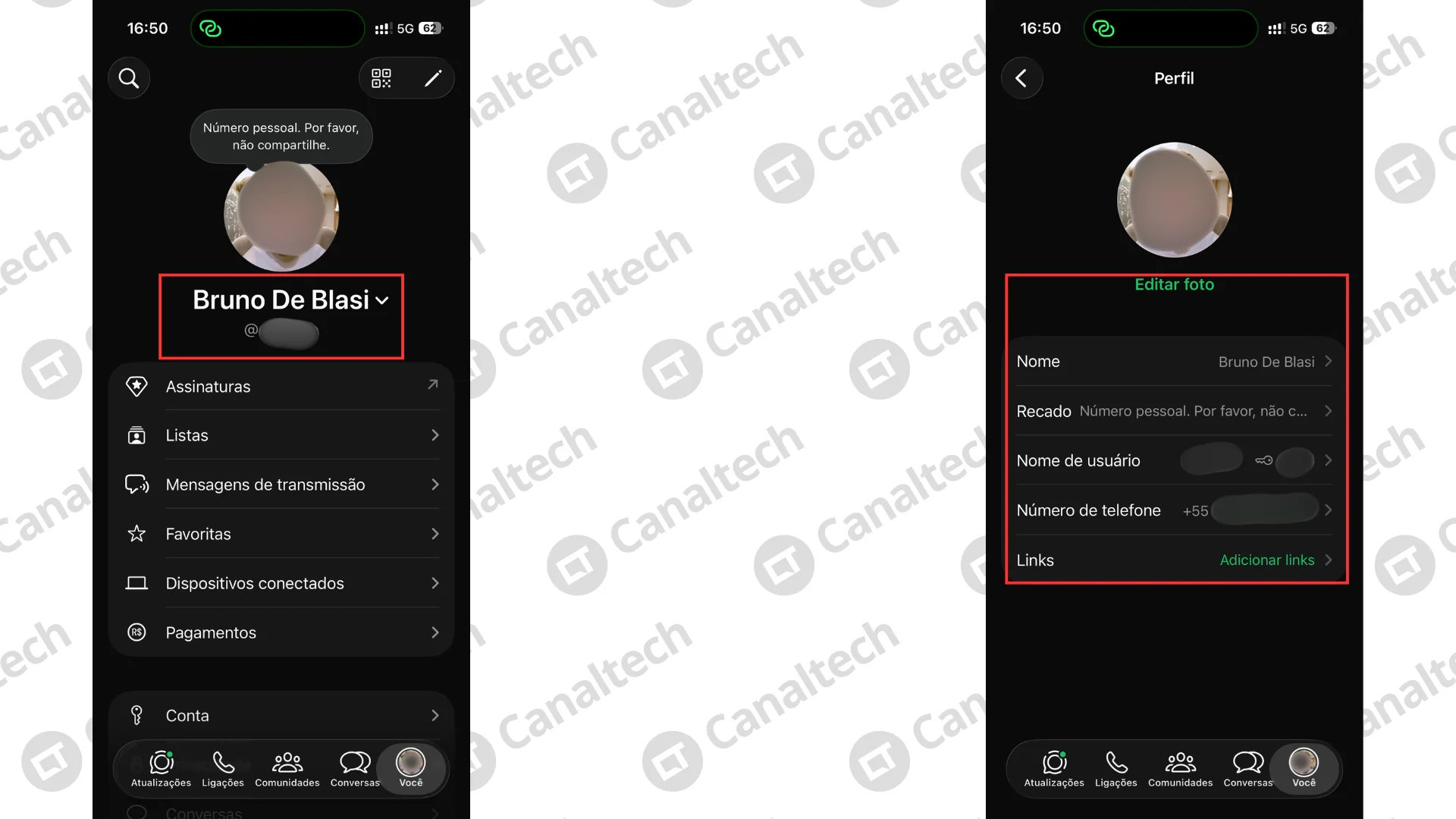 Como editar o perfil do WhatsApp