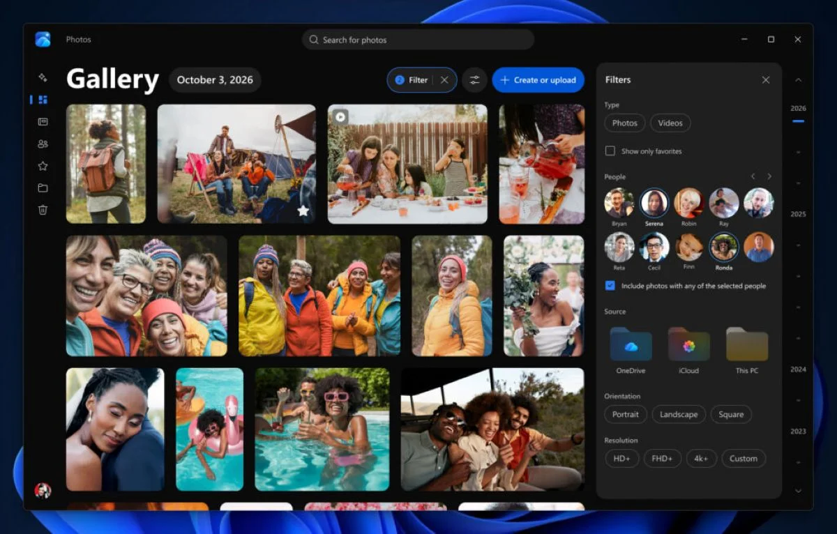 Novo app Fotos do Windows 11 vira central de imagens do PC, OneDrive e iCloud