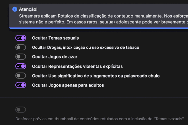 Twitch reforça segurança e deixa pais bloquearem transmissões de menores
