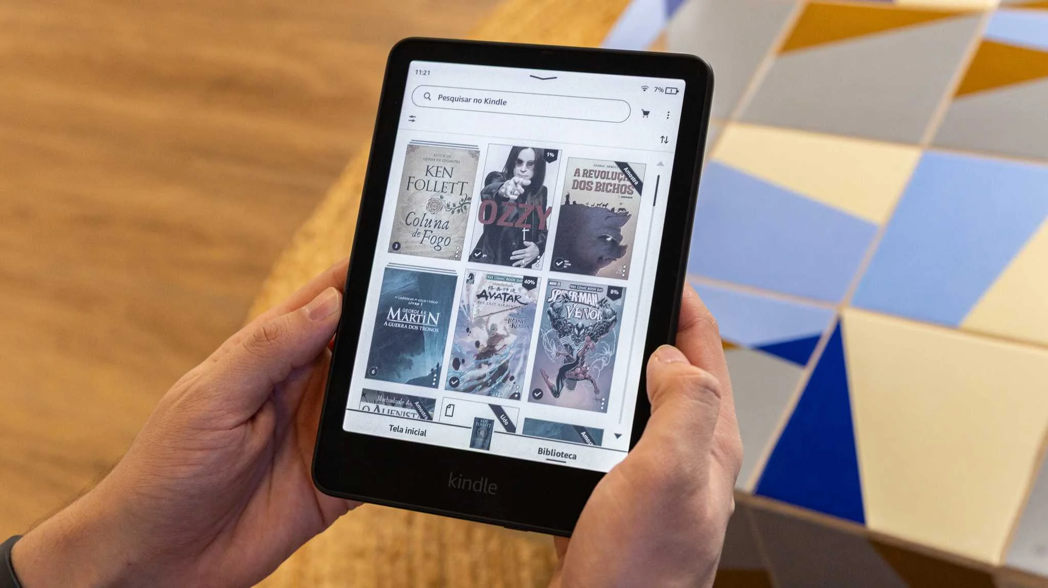 Amazon Kindle Colorsoft Tela de Pesquisa