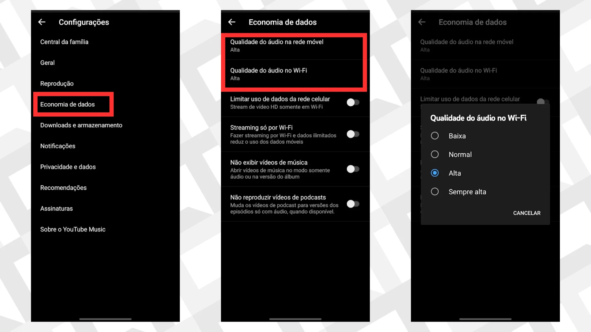 Como obter a melhor qualidade de áudio no YouTube Music?