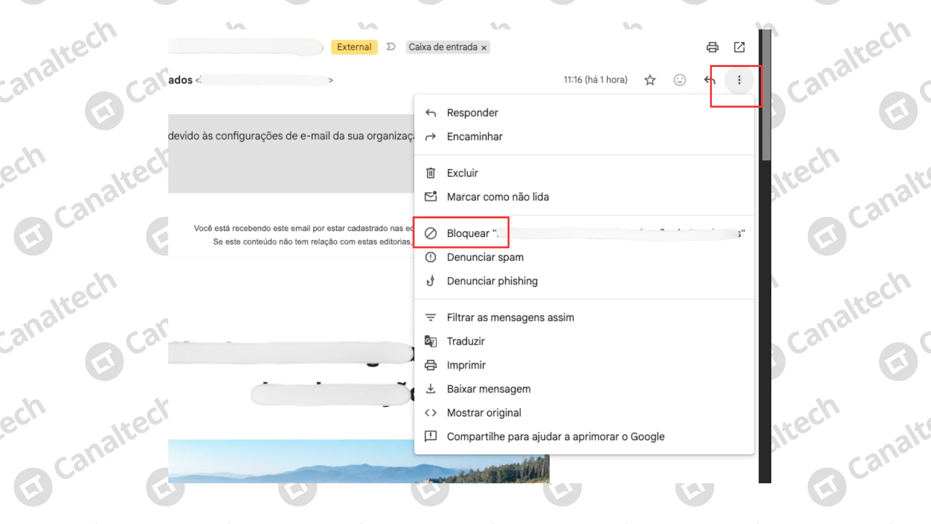 Como bloquear remetentes no Gmail